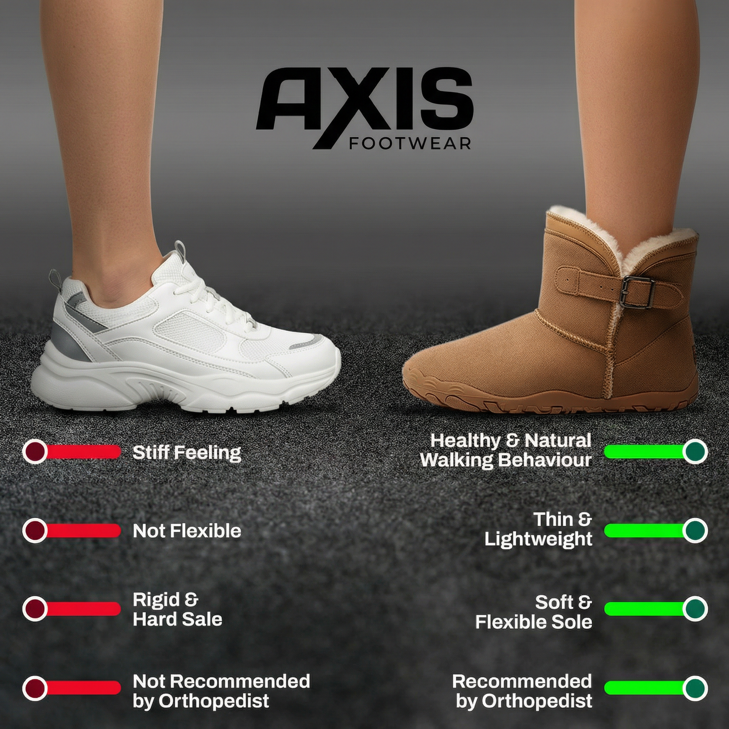 AXIS Solva – Non-slip & Waterproof Winter Barefoot Shoe (Unisex)